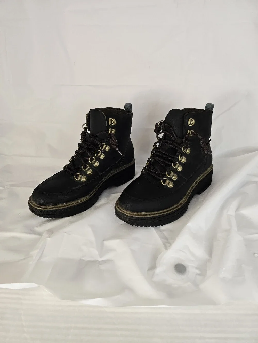 Teva Midform Black Leather Hiker Lace Up Boots Size 7 Hiking Outdoor Comfort